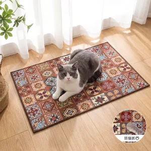 Vintage Patchwork Doormat Non-Slip Eco-Friendly Woven Floor Mat Rug for Kitchen Bedroom Custom Logo OEM Factory