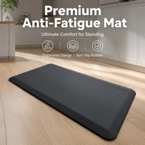 Vintage Style PU Kitchen Mat Slip-Resistant Durable