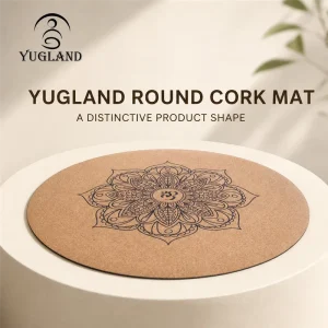Vinyasa Pro Cork Yoga Mat with Natural Rubber Pad for Hot Yoga
