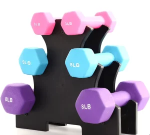 Vinyl-Coated Solid Cast Iron Dumbbell Set for Home and Commercial Use