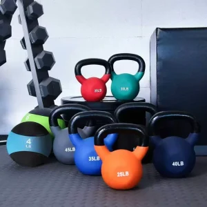 Vinyl-Dipped Solid Cast Iron Kettlebell, Competition Style, Home Gym Fitness Equipment
