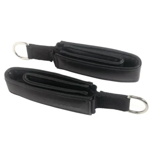 Vinyl Double Loop Straps Pilates Reformer Accessory Black Leather