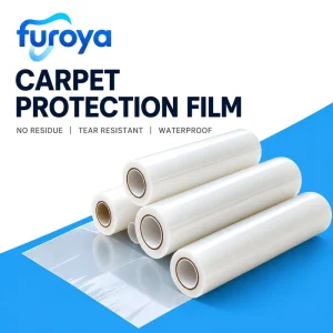 Virgin Material PE Soft Plastic Film Rolls for Commercial Residential Hospitality Flooring Protection Greaseproof Machine Grade Logo