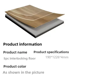 Virgin Material SPC Vinyl Flooring Interlock Waterproof Wood Floor Planks