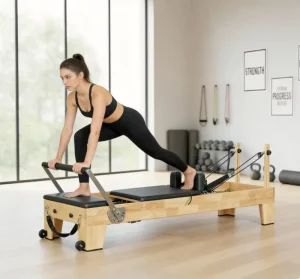 W15 Oak Frame Pilates Reformer for Core Body Training
