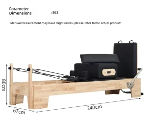 W15 Oak Wood Pilates Reformer Workout Bed for Yoga Studio Gym Fitness