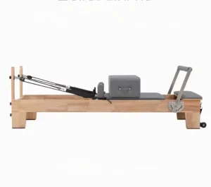 W15 Portable Oak Wood Pilates Reformer Commercial Grade Adjustable Exercise Machine for Studio Use