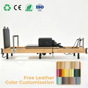 WFR-B1 Oak Wood Foldable Adjustable Pilates Reformer for Commercial Studios