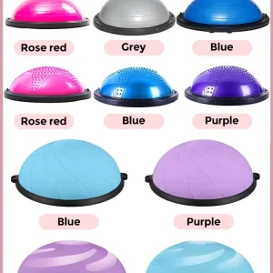 WZ-217 Anti-Burst Half Balance Ball with Pump for Yoga, Pilates, Core Stability and Functional Fitness