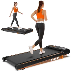 Walking Pad Under-Desk Treadmill with 3-Level Incline, Compact Foldable Electric Walking Machine, Low Noise, for Home Office