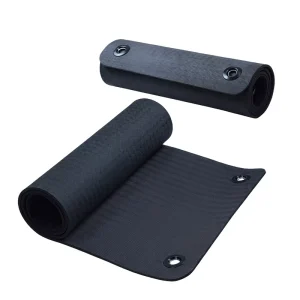 Wall-Hanging Anti-Slip Thick TPE Yoga Mat with Hole Eyelets and Waterproof Carrying Bag