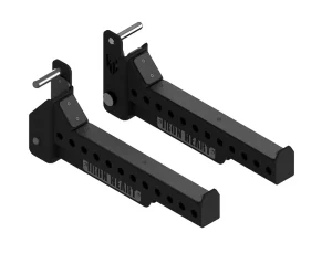 Wall Mounted Folding Squat Power Rack with Spotter Arms and J Hooks Gym Fitness Equipment