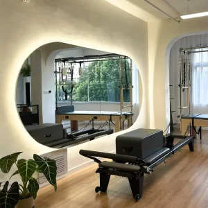 Wall-Mounted LED Full-Length Floor Mirror for Gym and Yoga Studio