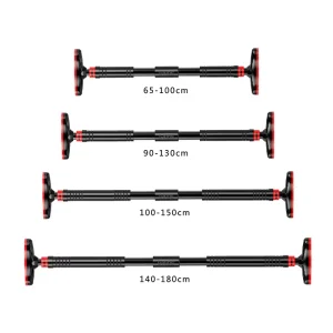 Wall-Mounted Single-Bar Pull-Up Rack with Adjustable Length for Indoor Home Use