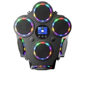 Wall-Mounted Smart Music Boxing Machine with LED Punching Bag Target, Bluetooth Fitness Training Equipment