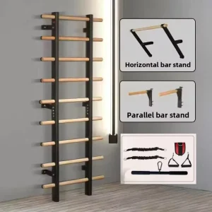 Wall-Mounted Swedish Ladder for Calisthenics and Bodyweight Training