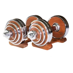 Walnut Steel Adjustable Dumbbell, 20kg
