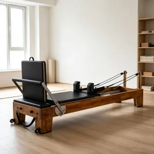 Walnut Wood Pilates Reformer for Home or Commercial Studio Use