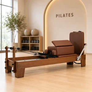 Walnut Wood Pilates Reformer with German Springs for Physiotherapy CE ISO