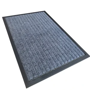 Washable Cushioned Striped Indoor Anti-Slip Floor Mat Polyester and Rubber for Home and Hotel