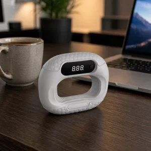 Washable Silicone Electronic Hand Grip Strengthener with One-Button Reset and Counting Function