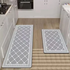 Washable Waterproof Anti-Fatigue Cushioned Non-Slip Durable Eco-Friendly PVC Kitchen Floor Mat 2-in-1