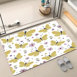 Water-Absorbent Anti-Slip Toilet Set Bathroom Mats Machine-Made Polyester Customizable