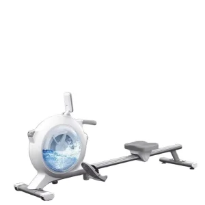 Water Magnetic Dual-Resistance Rowing Machine, 32-Level Adjustable, LCD Monitor, 120kg