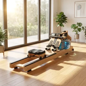 Water Resistance Rowing Machine Commercial Wooden Rower with Tank Gym Cardio Fitness Equipment