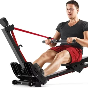 Water Rowing Machine T-Bar Design Steel Construction Home Gym Fitness Equipment 80kg Capacity