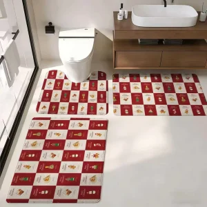 Waterproof 3-Piece Stain-Resistant Anti-Fatigue Customized PVC Foam Bathroom Mats
