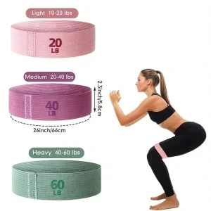 Waterproof 40 lb Fabric Booty Band Medium Resistance Hip Circle Non-Slip Exercise Loop Band