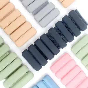 Waterproof Adjustable Silicone Iron Pink Weight-Bearing Bracelet Ankle and Wrist Weight for Fitness