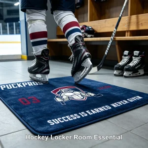Waterproof Anti-Dust Hockey Dressing Mat with Custom Logo