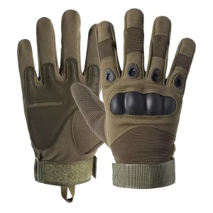 Waterproof Breathable Leather Full Finger Tactical Gloves for Men