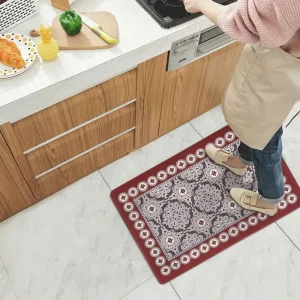 Waterproof Cushioned Washable Stain Resistant Antimicrobial Non Slip Heavy Duty PVC Kitchen Floor Mat Ergonomic