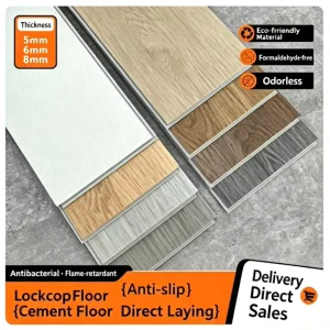 Waterproof Eco-Friendly Click Lock SPC Vinyl Plank Flooring Anti-Slip for Kitchen & Bedroom Home Office Warranty
