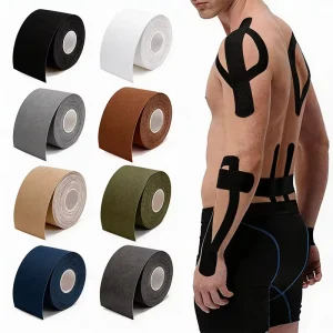 Waterproof Elastic Kinesiology Sports Tape Residue Free Hypoallergenic Sports Muscle Tape with Printed Design