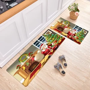 Waterproof Kitchen Floor Mat, Machine Washable, Non-Slip, Absorbs Water and Oil, Woven