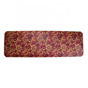Waterproof Non-Slip Anti-Fatigue PET Foam Kitchen Counter Floor Mat with Floral Pattern Washable