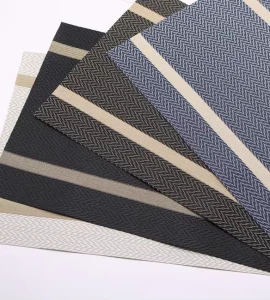 Waterproof Oil-Resistant Non-Slip Heat-Insulating PVC Teslin Woven Placemat with Gold Trim for Hotels and Restaurants