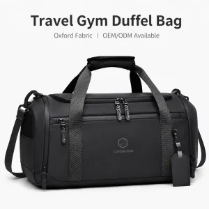 Waterproof Oxford Gym Duffle Bag with Shoe Compartment and Dry-Wet Pocket for Travel and Training