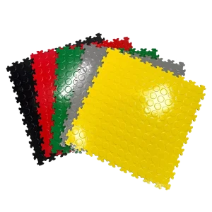 Waterproof PVC Floor Tiles Anti Slip Wear Resistant Floor Mat for Home Garage Factory Workshop & Warehouse