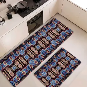 Waterproof PVC Foam Rug Easy Clean Dual-sided Texture PVC Kitchen Mats
