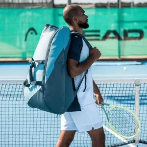 Waterproof Portable Tennis Racquet Bag with Shoulder Strap Outdoor Storage Polyester Material 30-45L Capacity