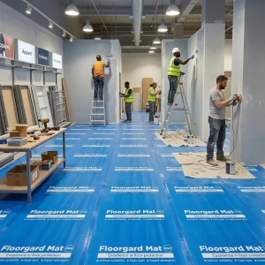 Waterproof Reusable Floor Protection Roll Ground Cover for Painting, Workshop, Moving and Interior Renovation