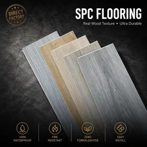 Waterproof Rigid Core Vinyl Plank LVP Wood Grain Parquet SPC Flooring Luxury Vinyl 1220*230mm 5.5mm Thickness