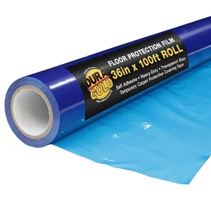 Waterproof Soft Craft Floor Protection Film 36-inch x 100-foot Roll Clear Polyethylene Self-Adhesive Machine Household Products