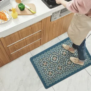 Waterproof Stain Resistant Antimicrobial Non Slip Heavy Duty PVC Kitchen Floor Mat Ergonomic Foam Backing