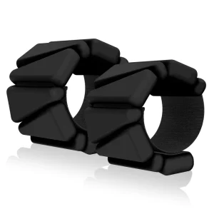 Waterproof Sweatproof Silicone Cast Iron 2/4 Lb Wrist and Ankle Weights Adjustable Weighted Bracelet for Fitness Yoga Running Strength